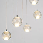 Crystal Ball Pendant Light – Chrome & Clear Glass Chandelier