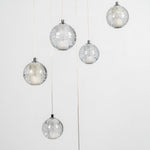 Crystal Ball Pendant Light – Chrome & Clear Glass Chandelier