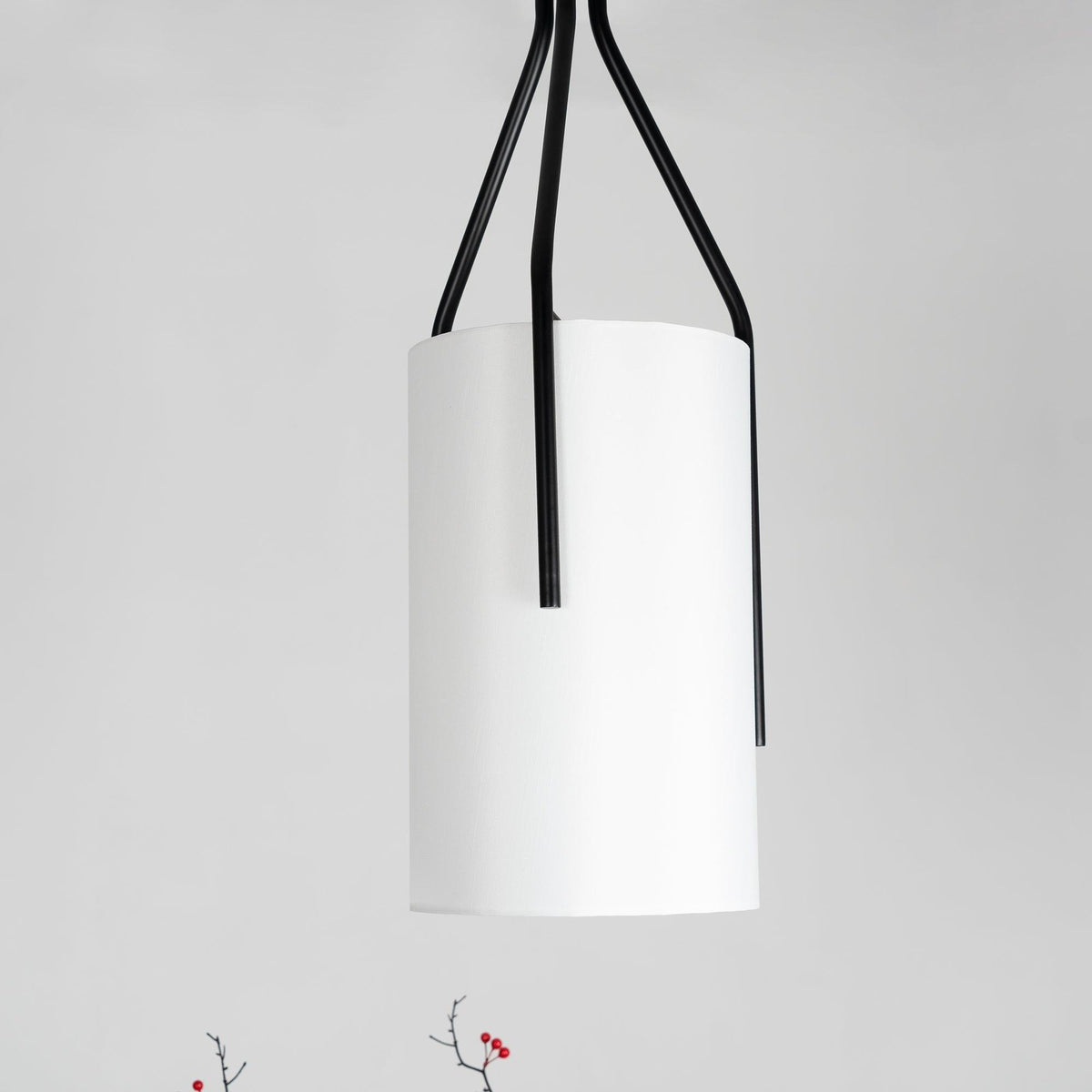 Arborescence Brass Linen Chandelier – Modern Minimalist Pendant for Dining and Foyer