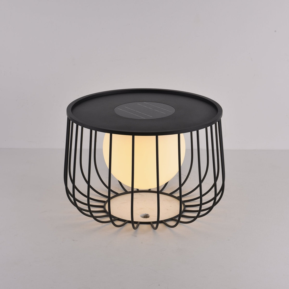Rowan Cage Solar Lantern – Modern Outdoor Portable Lamp