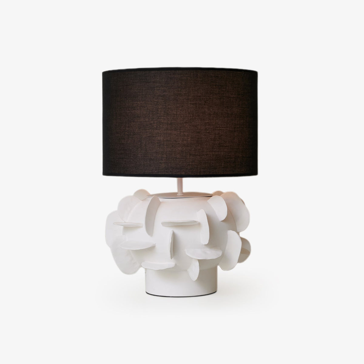 Orbitale Ceramic Table Lamp with Black Linen Shade