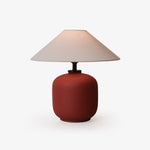 Sienna Clay Table Lamp – Terracotta Ceramic & Linen Shade