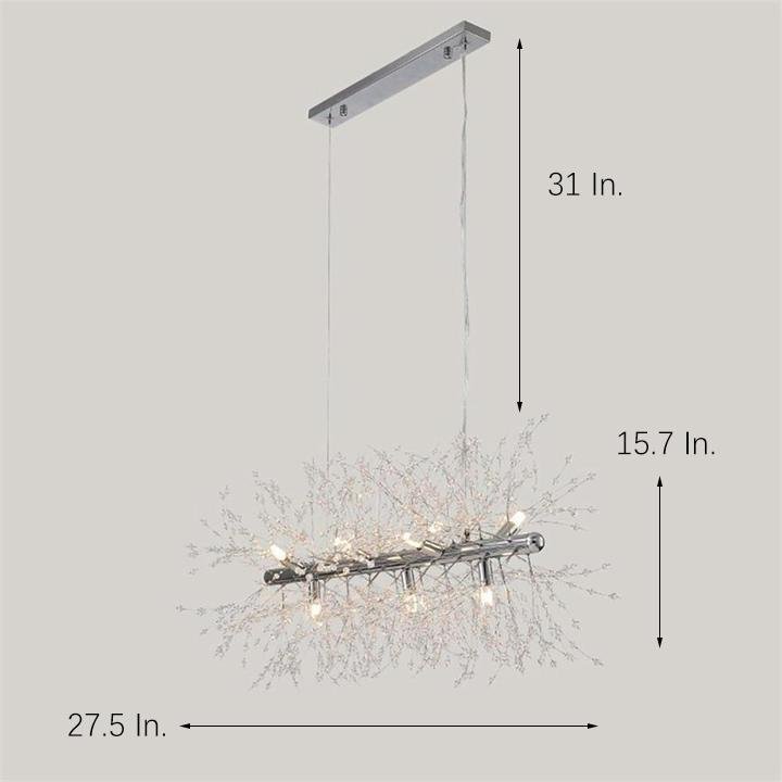 Luxury Modern Led Pendant Light With Electroplated Metal Crystal Design E26 E27 Compatible