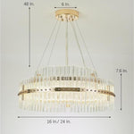 Modern Luxury Dozens Of Crystal Chandelier Gold Led Lighting
