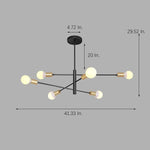 Luxurious 6 Light Sputnik Chandelier With E27 Bulb Base 41 Dia X 31 H