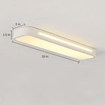 19 In W 1 Light Long Oval Led Flush Mount Minimalist Rectangular Ceiling Light