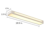 Modern Rectangular LED Flush Mount Ceiling Light in Black or White