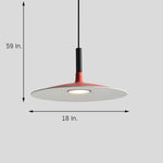 Nordic Flat Dish LED Pendant Light – Minimalist Ceiling Hanging Lamp
