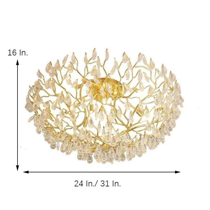 Firefly Sputnik Chandelier Modern Led Flush Mount Ceiling Light