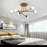 Aurelia Six-Light Sputnik Chandelier in Glass and Metal