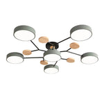 Orbital Sputnik Semi Flush Mount LED Chandelier in Metal and Acrylic