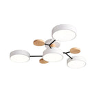 Orbital Sputnik Semi Flush Mount LED Chandelier in Metal and Acrylic