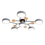 Orbital Sputnik Semi Flush Mount LED Chandelier in Metal and Acrylic