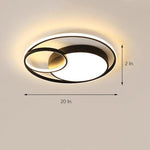 Tiered Minimalist Led Overlapping Geometric Flush Mount Ceiling Lights