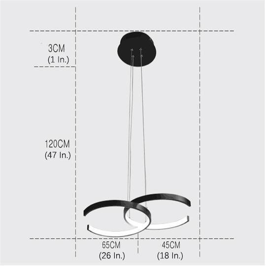 Cascade Duo Pendant Light – Modern Minimalist LED Ceiling Lamp