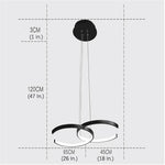 Cascade Duo Pendant Light – Modern Minimalist LED Ceiling Lamp
