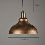 Semi Globe Metal LED Pendant Light with Adjustable Cord for Modern Interiors