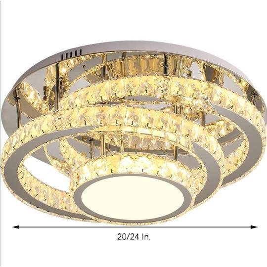 Lumina Flush Mount Ceiling Light in Acrylic and Stainless Steel