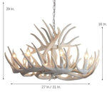 Vintage Antler Chandelier With Candle Lights 4 6 8 Lights