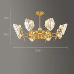 Lumière Ring Crystal Chandelier in Gold Brass – Modern Ceiling Light