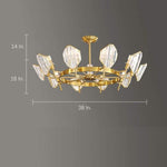 Lumière Ring Crystal Chandelier in Gold Brass – Modern Ceiling Light