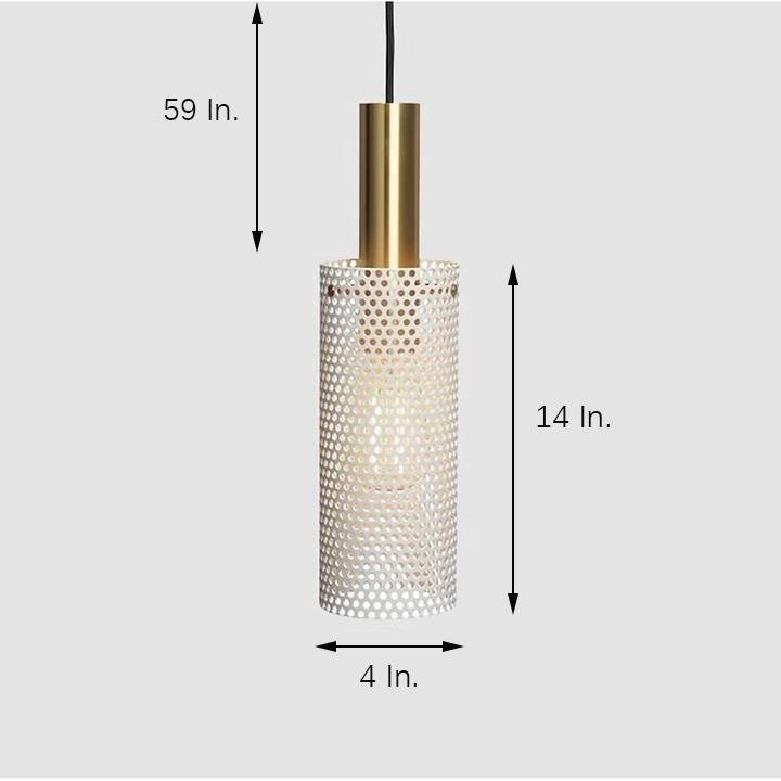 Modern Cylinder LED Pendant Light with Adjustable Cord for Dining and Bedroom