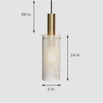 Modern Cylinder LED Pendant Light with Adjustable Cord for Dining and Bedroom