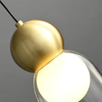 Dani Brass Pendant Light – Modern Nordic Glass Ceiling Lamp for Dining & Kitchen