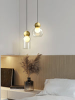 Dani Brass Pendant Light – Modern Nordic Glass Ceiling Lamp for Dining & Kitchen