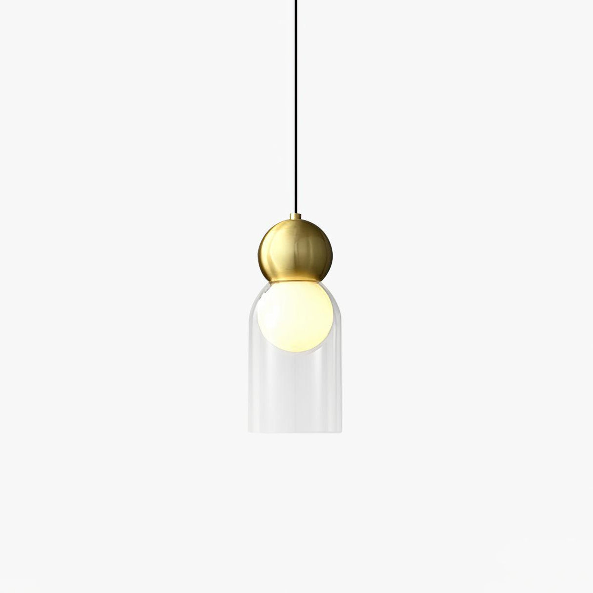 Dani Brass Pendant Light – Modern Nordic Glass Ceiling Lamp for Dining & Kitchen