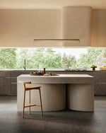 Danqiu Linear LED Chandelier in Wood and Metal for Modern Dining Rooms