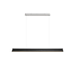 Danqiu Linear LED Chandelier in Wood and Metal for Modern Dining Rooms