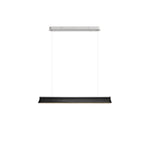Danqiu Linear LED Chandelier in Wood and Metal for Modern Dining Rooms