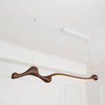 Curva Sculptural Wood LED Pendant Light – Modern Organic Design