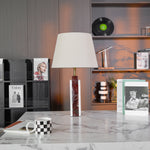 Virello Marble Table Lamp – Sculptural Modern Lighting with Brass Accents