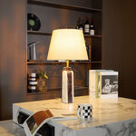Virello Marble Table Lamp – Sculptural Modern Lighting with Brass Accents