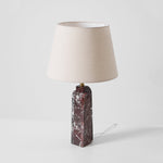 Virello Marble Table Lamp – Sculptural Modern Lighting with Brass Accents