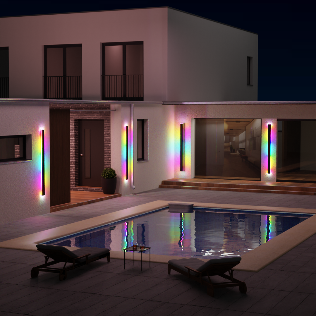 Linear Led Long Outdoor Wall Light Minimalist Exterior Wall Mount Lights Waterproof For Porch