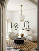 Dean Brass and Glass Pendant Light for Dining Room and Kitchen Island