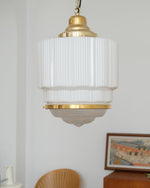 Dean Brass and Glass Pendant Light for Dining Room and Kitchen Island