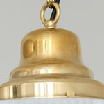 Dean Brass and Glass Pendant Light for Dining Room and Kitchen Island