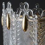 Decorative Patterned Glass Round Chandelier