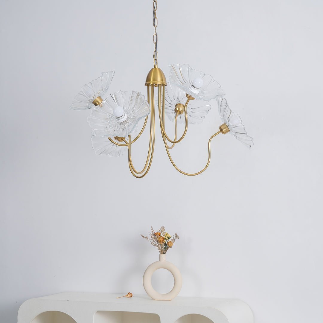 Delicate Lotus Leaf Chandelier