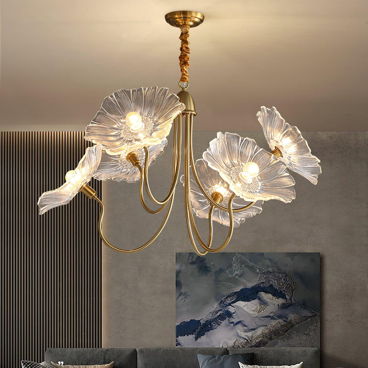 Delicate Lotus Leaf Chandelier