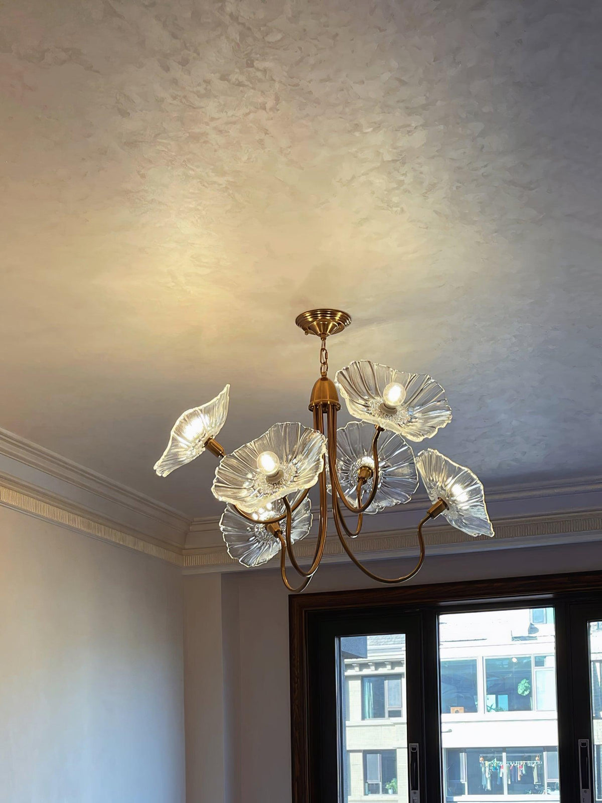 Delicate Lotus Leaf Chandelier