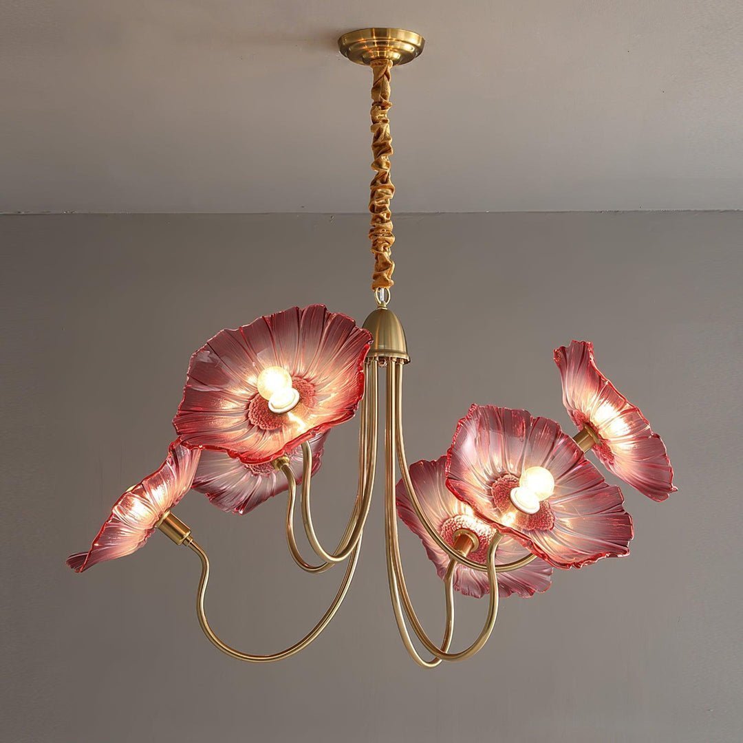 Delicate Lotus Leaf Chandelier