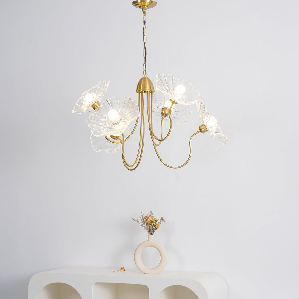 Delicate Lotus Leaf Chandelier