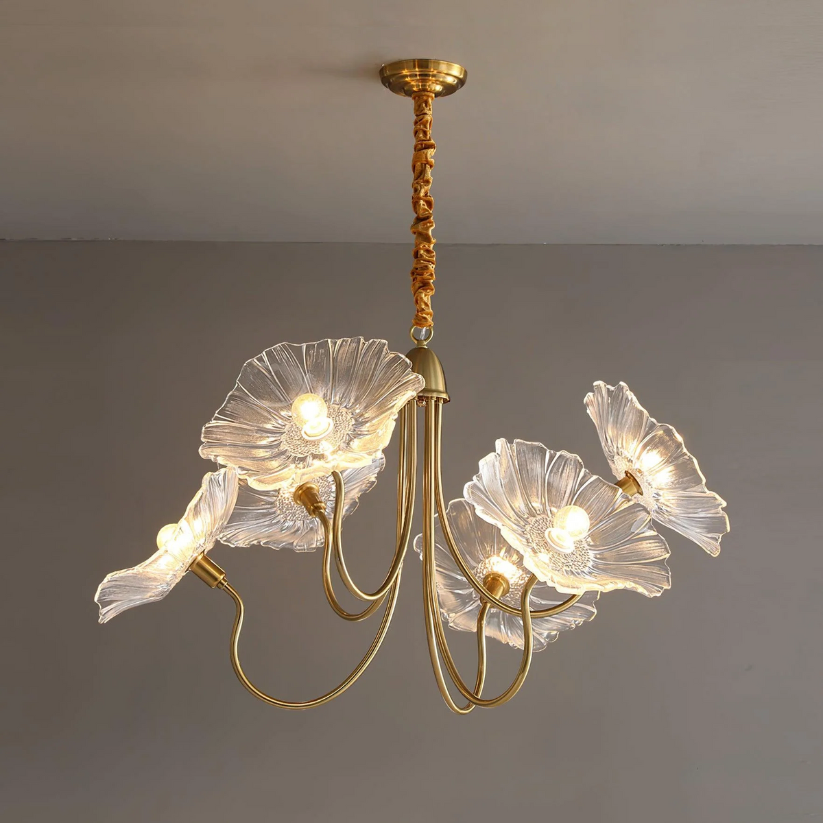 Delicate Lotus Leaf Chandelier