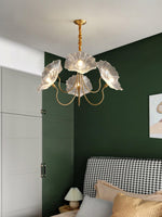 Delicate Lotus Leaf Chandelier