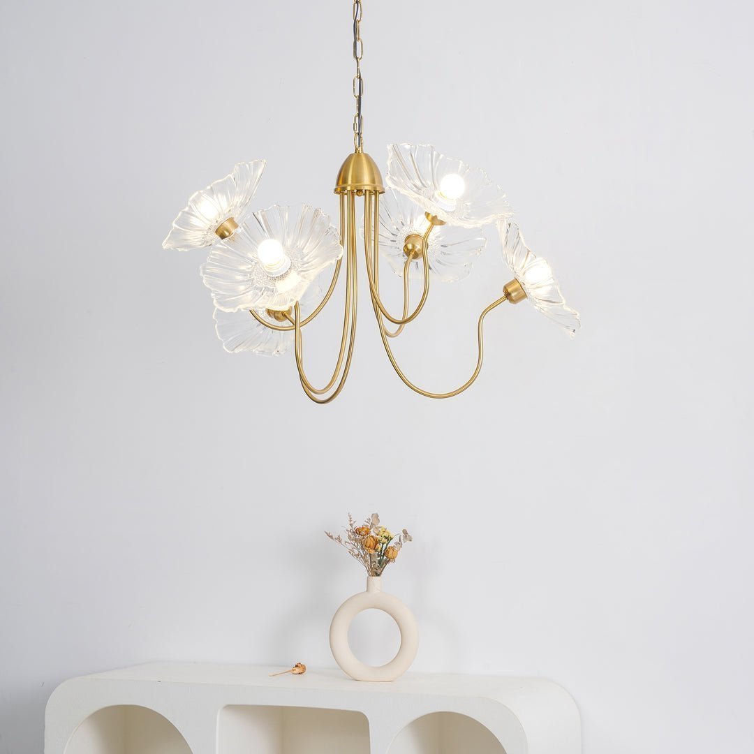 Delicate Lotus Leaf Chandelier